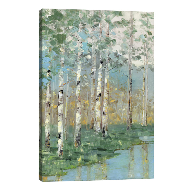 Birch Reflections I by Sally Swatland - Wrapped Canvas Painting, 66.04 cm H x 45.72 cm W x 1.91 cm D