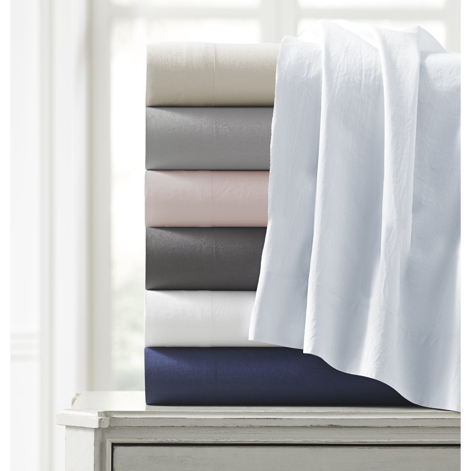 Ludlow Tencel Cotton Pillowcase , Oatmeal, Queen