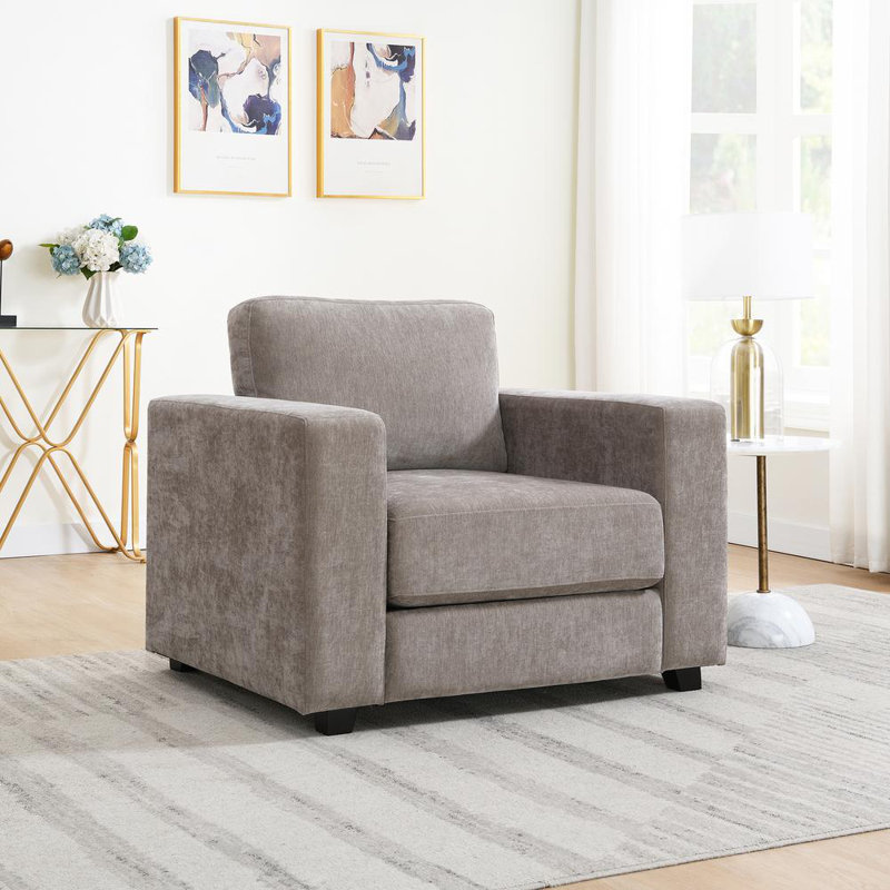 Fauteuil surdimensionné élégant, Light Brown