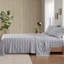Ensemble de draps 3 pièces pour saut à ski gris, literie en flanelle douce pour un sommeil confortable et confortable-122563634