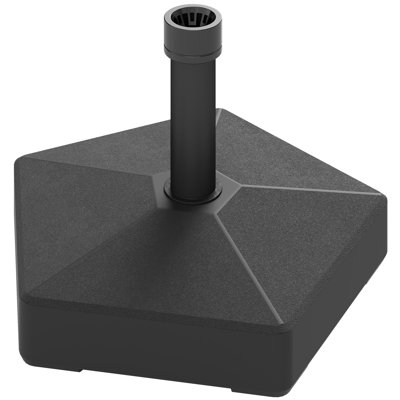 Patio Umbrella Base Umbrella Stand, Sand/Water Filled, Black