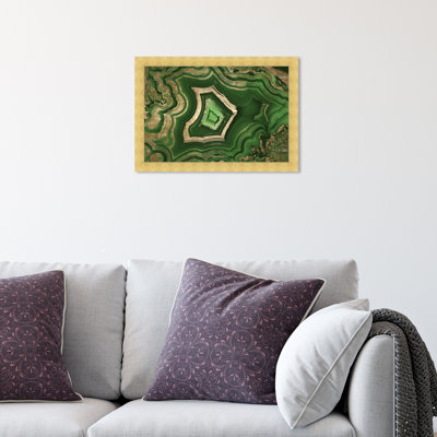 Oliver Gal " Green Emerald Abstract Geode " by Oliver Gal