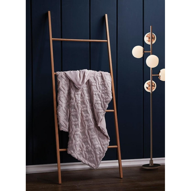Knitted Throw Blanket, Blush