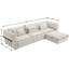 Canapé modulaire rembourré en forme de L 4 pièces avec repose-pieds Cloud-1840962334