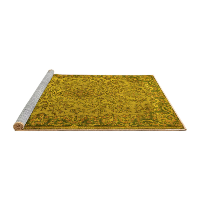 Washable Oriental Indoor Rug, Square 4'