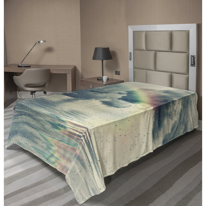 Microfiber No Pattern And Not Solid Color Flat Sheet, Twin
