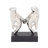 Polystone Hands Decorative Silver Sculpture