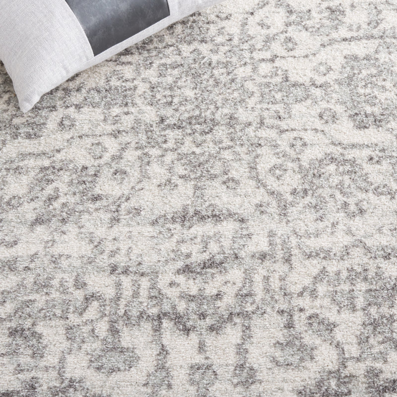 Peter Silver/Ivory Area Rug, Rectangle 160 x 229 cm