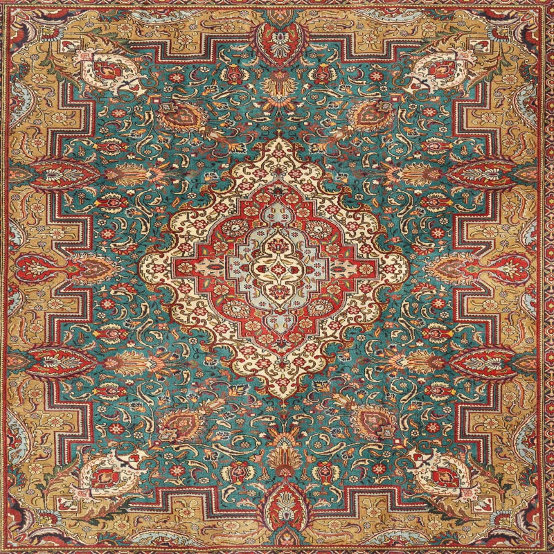 Oriental Indoor Rug, Square 4'