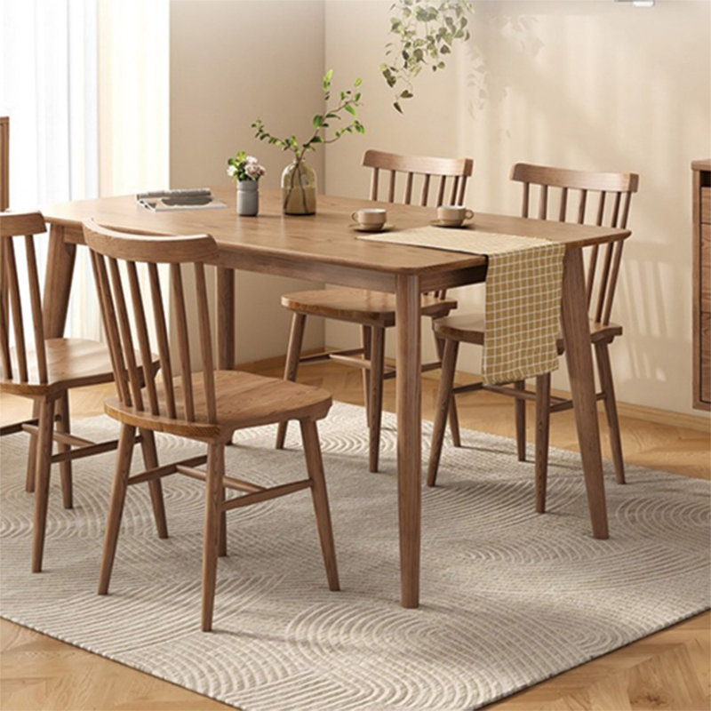 Elegant solid wood table set, 29.72"H x 62.99"L x 31.49"W