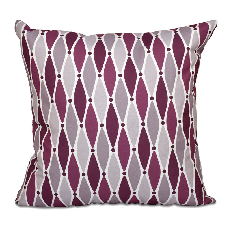 Beach Vacation Throw Pillow, 16" H x 16" W, Purple