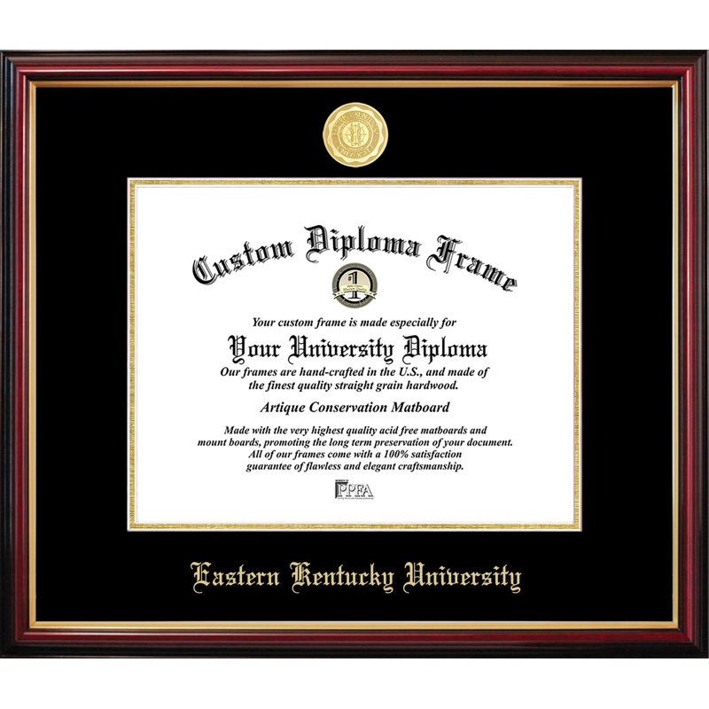 Cadre de petit diplôme de l'Université Eastern Kentucky, NCAA Eastern Kentucky, L 11 po x H 8,5 po