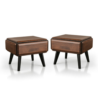 Rozella Solid Wood 1-Drawer End Tables