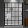 Cyrus 60"W x 72"H Single Sliding Aluminum Framed Black-Grid Shower Door with Heat Soaking Process and Protective Coating Treatment
