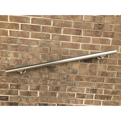 84" Anodized Handrail Aluminum Stainless Steel Look