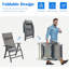Ensemble de 2 chaises de patio pliantes en tissu textilène