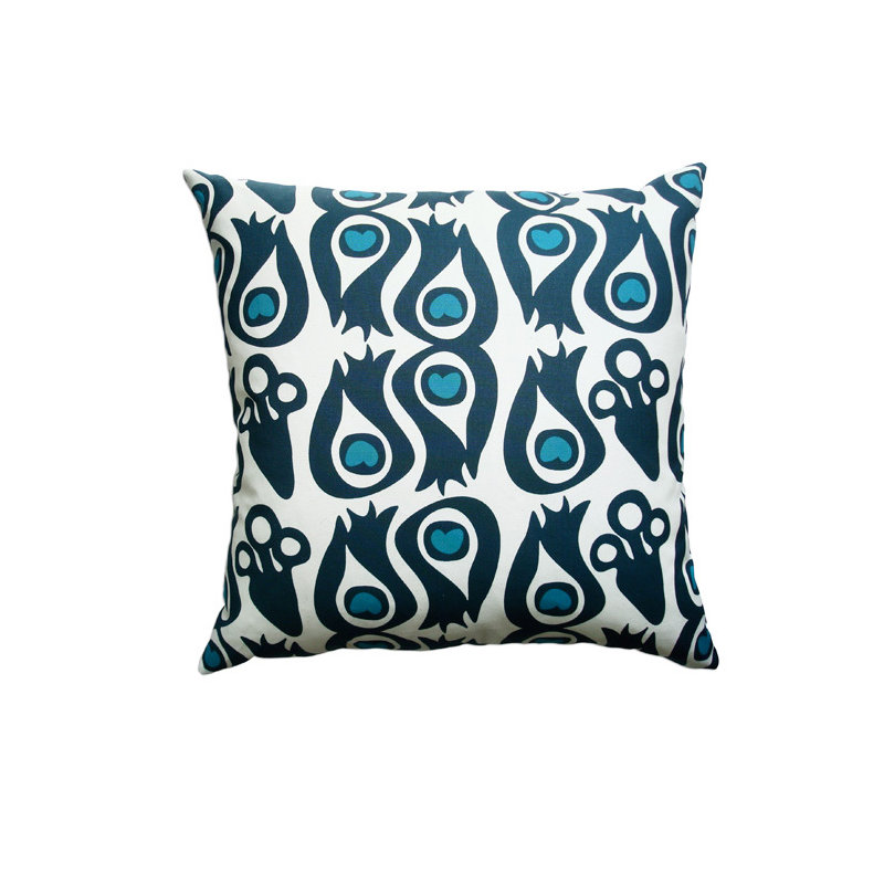 Coussin en coton Peacock, 16 po x 1 po