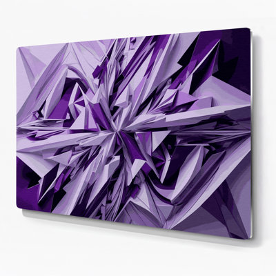 Geometric Abstraction 34 Purple Metal Wall Art