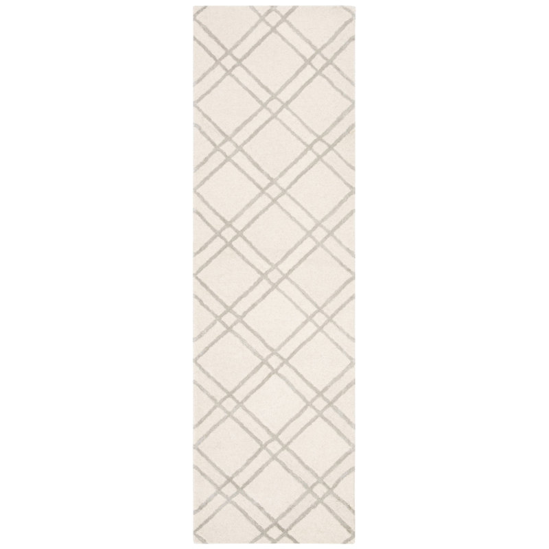 Milroy Hand Tufted Wool Geometric Rug, Runner 2'3" X 8'