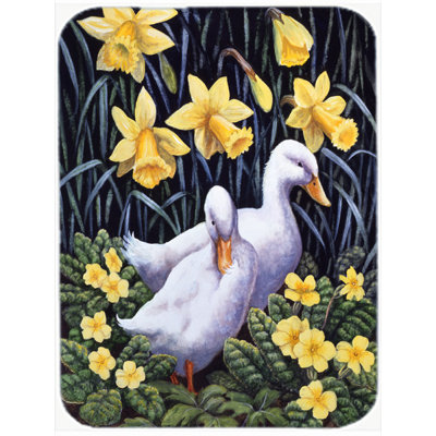 Caroline's Treasures Ducks Glass Cutting Board