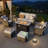 Patio Rattan Sofa Seating Group with Cushions-1057516728-1044144978