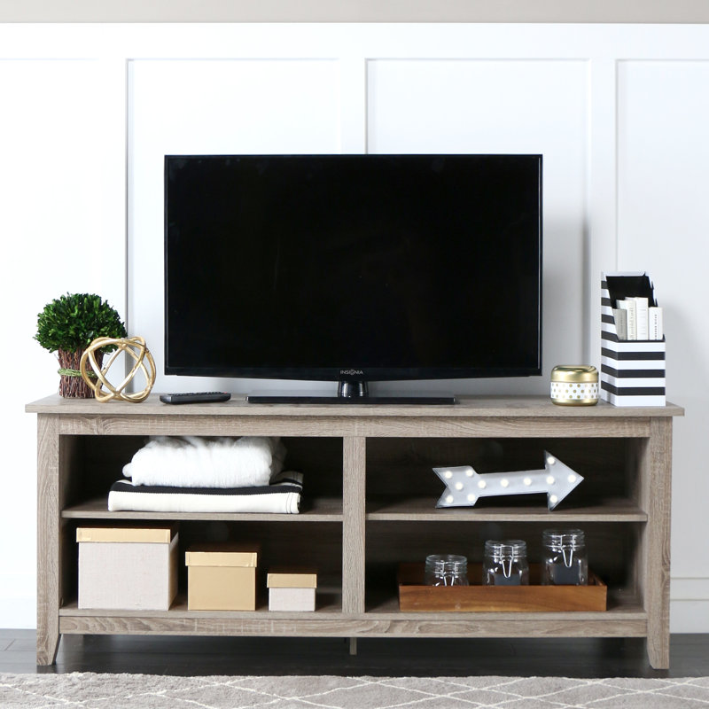 Sunbury Open Storage TV Stand, Gray Wash, 58"