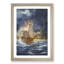Naval Battle Ship at War in Abstract - Picture Frame Painting Print-55727913-55727914