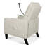 Fauteuil inclinable moderne beige - Rembourrage en mousse avec structure en métal pour adultes, fonction réglable, support pour téléphone et espaces de vie pour tasses
