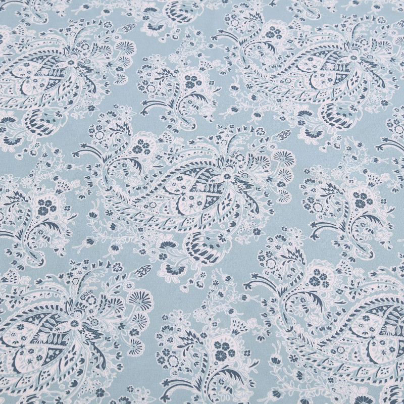 Wrangler Printed Cozy Novelty Sheet Sets, Twin Sheet Set with 1 Pillowcase, Prairieland Paisley  Blue
