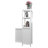 A 52-Foot-Tall White Linen Tower Bamboo Storage Cabinet, Suitable For Main Living Spaces Such As Bathrooms, Bedrooms, And Living Rooms.-47253786-47253780