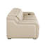 Canapé inclinable en cuir italien beige de 103 po Gracie Mills Montclair