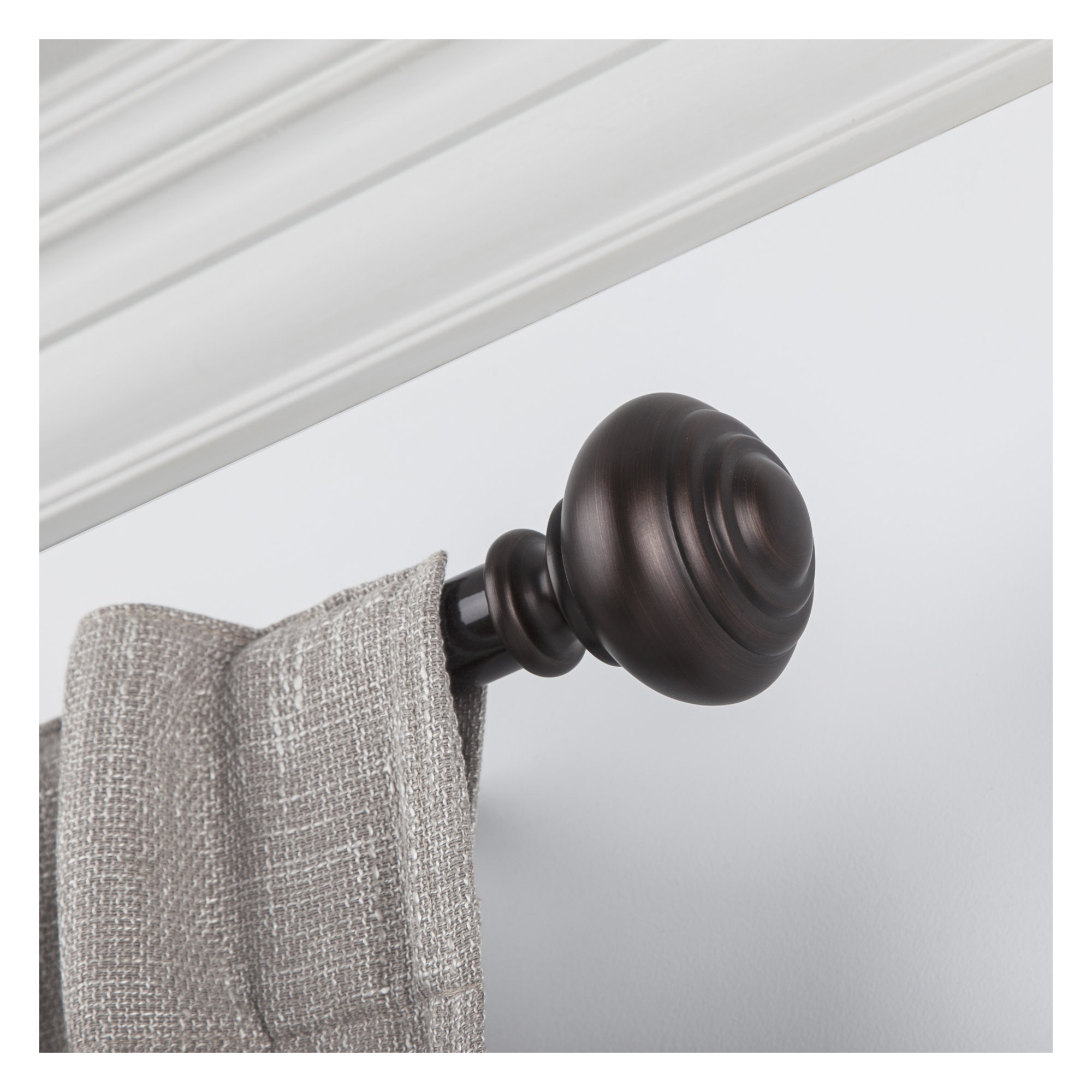 Taylor Single Curtain Rod, Bronze, 36" - 72"