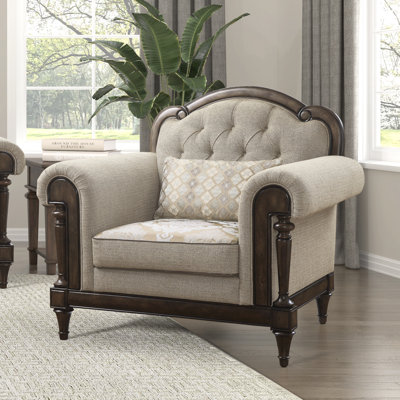 Enon Tufted Upholstered Armchair with Two-Sided Cushion