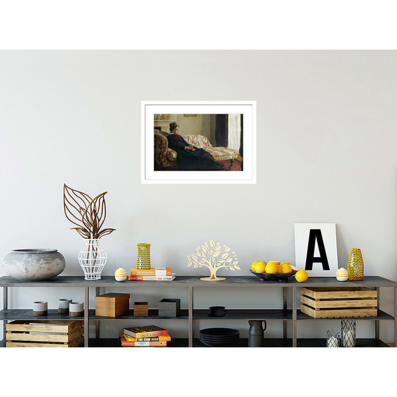 «Meditation or Monet on the Sofa» par Claude Monet, impression giclée sur cadre, H 21,19 po x l 29,5 po