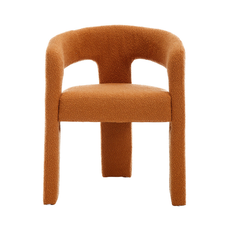 Chaise avec accoudoirs en fer Dalpat, Sherpa orange