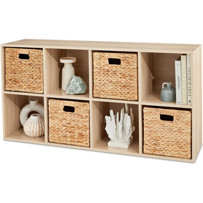 Bibliothèque, système de rangement présentoir 11 po, organisateur avec panneaux arrière amovibles