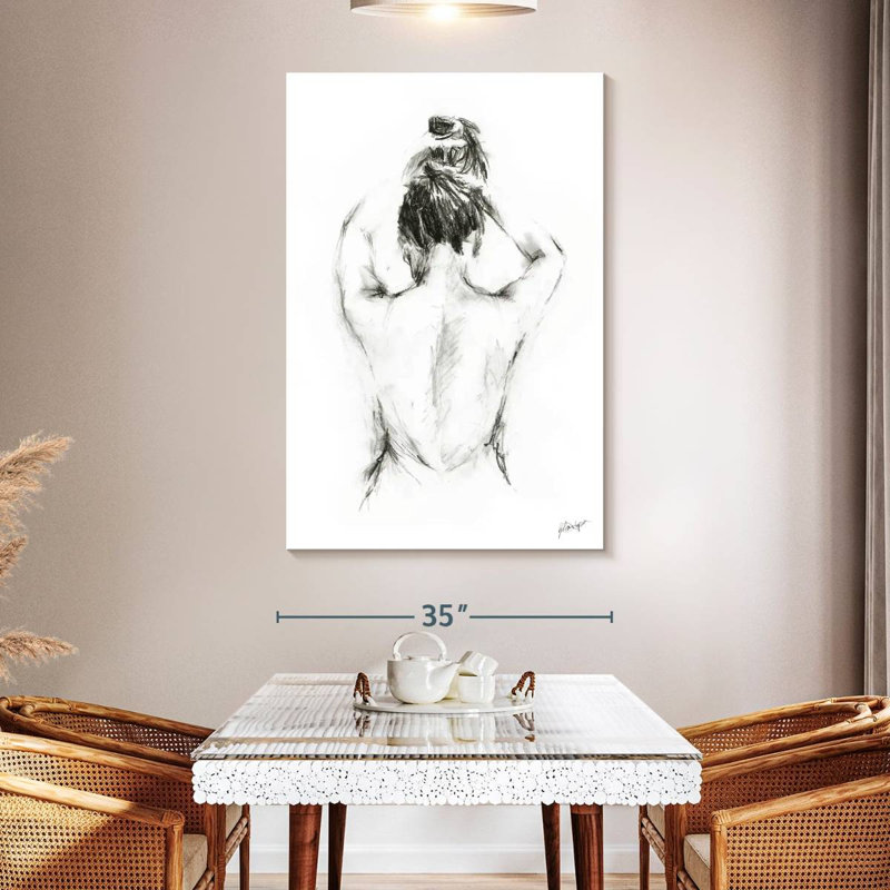Leisha Back Study I, 51" H x 34" W