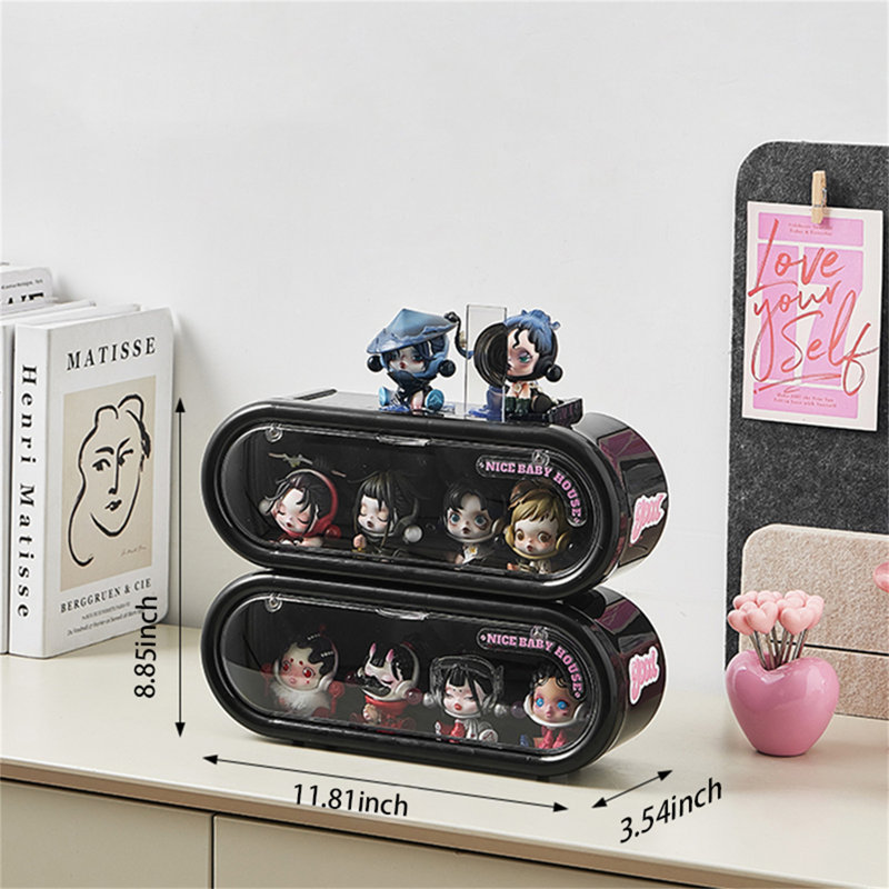 Boîte décorative en plastique, Noir
