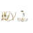 12-Light Gold Aluminum LED Chandelier With Diffusers-29552774