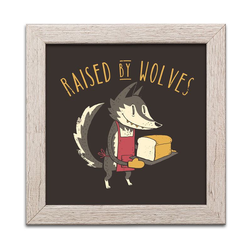 « reliefed par wolves », impression, H 12 po x l 12 po x P 0,75 po, Papier encadré patiné