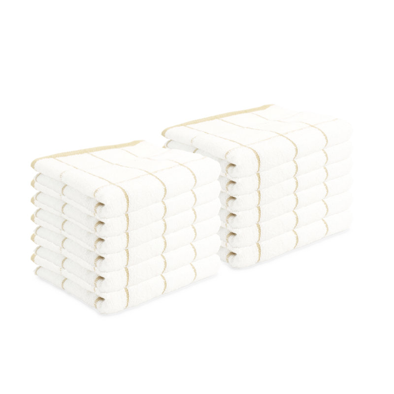 Serviettes de cuisine Cook's Lin 100% coton 15 x 25 (paquet de 12), Brun clair