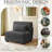 Maelina Upholstered Gray Corduroy Armless Chair with Pillow Back, Single Chair Module Part For Sectional Sofa-107627215