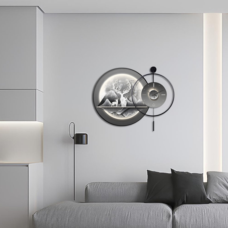 Horloge murale en alliage d'aluminium