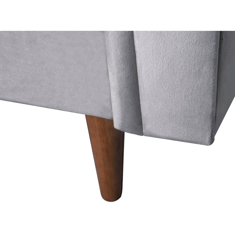 Canapé Jahzari, Velours gris