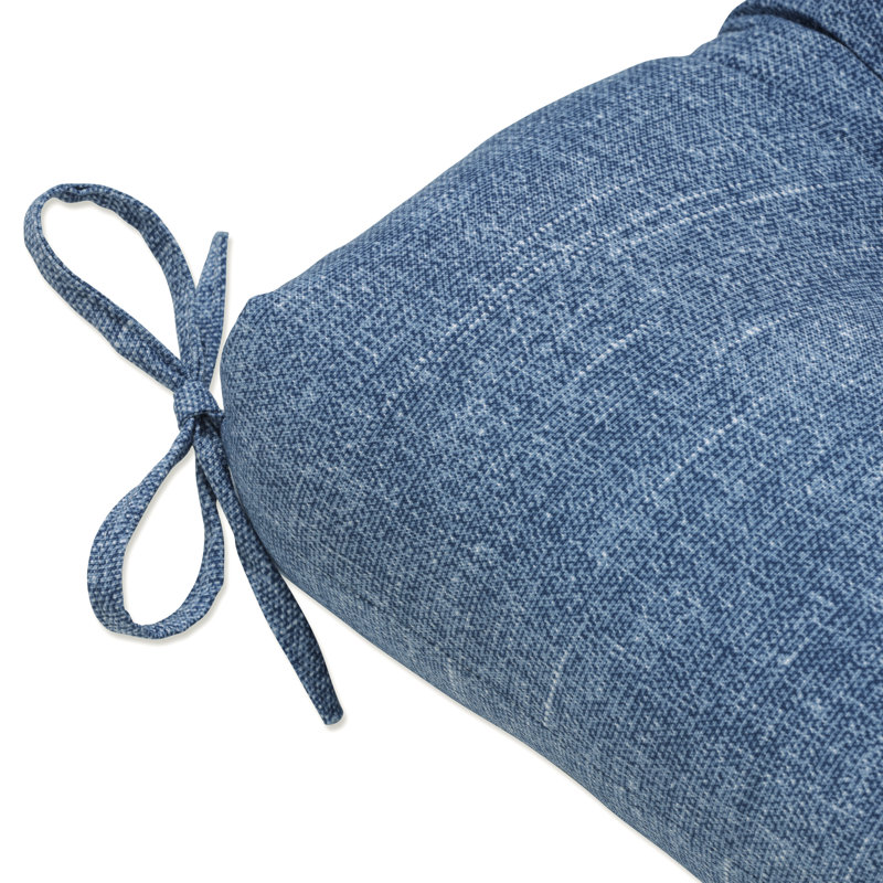 Coussin de siège intérieur / extérieur Bisque, Bleu, H 5 po x l 48 po x P 18 po