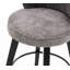 Ensemble de 2 tabourets de bar pivotants à hauteur de comptoir, chaises rembourrées en chenille avec large dossier pour bar, îlot de cuisine, salle à manger, gris foncé