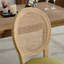 Meuble, ensemble de 2 chaises de salle à manger à dossier en rotin avec cadre en bois massif de style français-725031895
