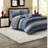 Premium Navy Cal King Bedding Set, Cotton Comfort, Modern Style For Home