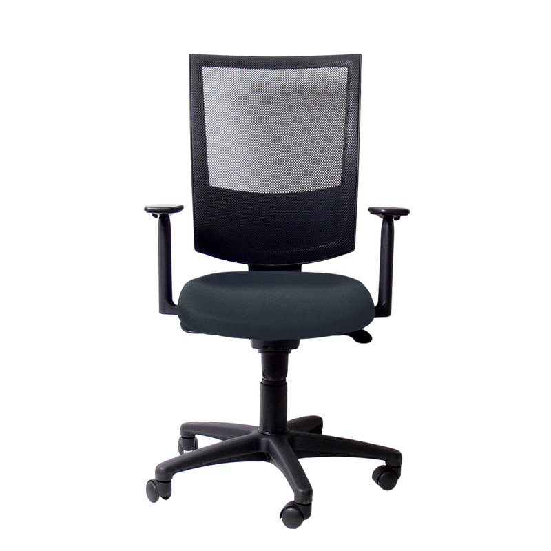 Office Chair, Grey/Brown/Blue, Height adjustable T-armrest
