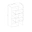Rhiannan 187.7cm H Geometric Bookcase-2058304995-2098400823